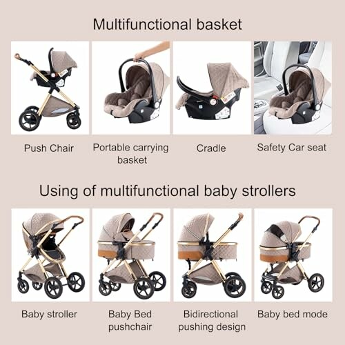 Poussette multifonctionnelle avec plusieurs modes pour bébé