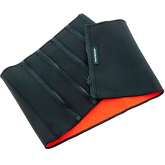 Ceinture de taille en néoprène noire avec doublure orange