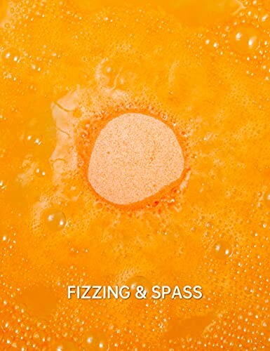 Bombe de bain orange effervescente