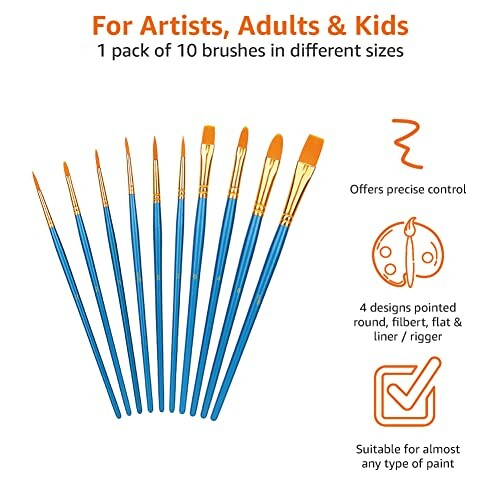 Ensemble de pinceaux pour artistes, adultes et enfants