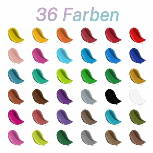 Palette de couleurs avec 36 nuances différentes