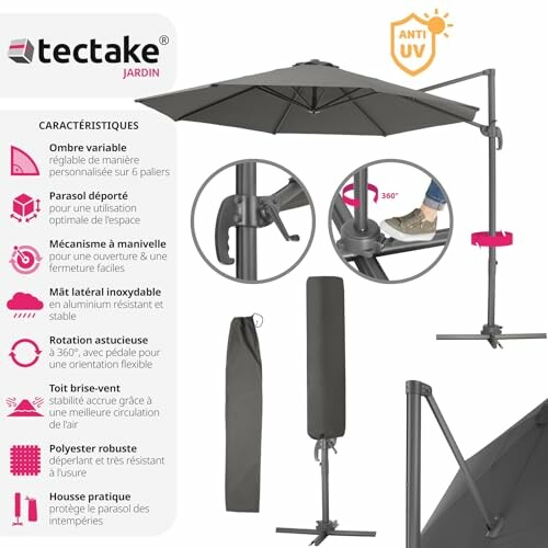 Parasol TecTake 300 cm