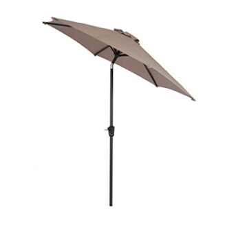 Parasol de patio brun avec tige noire