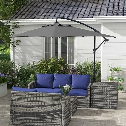 Outsunny Parasol Déporté 3 x 2 m