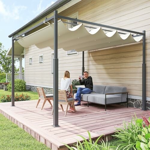 Pergola Coulissante Outsunny 3x3 m