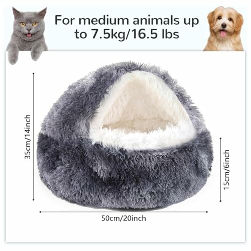 Lit pour animaux de taille moyenne jusqu'à 7,5 kg