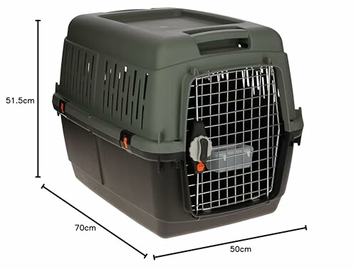 Caisse de transport pour animaux avec dimensions.