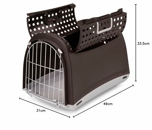 Cage de transport IMAC avec dimensions indiquées