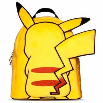 Sac à dos Pikachu jaune avec oreilles et queue.