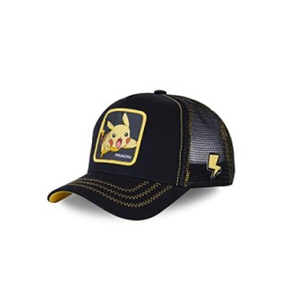 Casquette de baseball noire avec Pikachu.