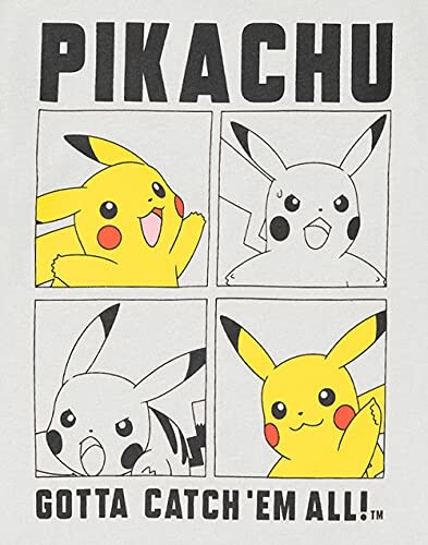 Pikachu dans différentes poses sur un t-shirt