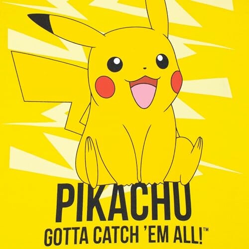 Illustration de Pikachu avec le slogan 'Gotta Catch 'Em All'.
