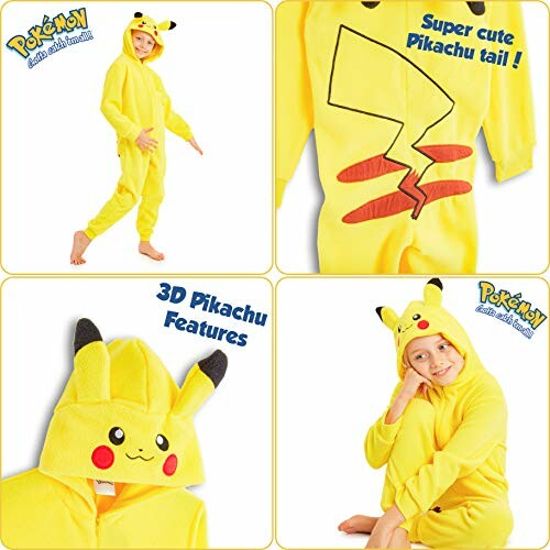 Enfant portant une grenouillère Pikachu jaune.