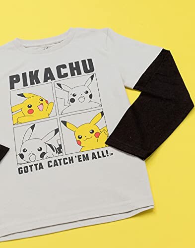 T-shirt pour enfants avec Pikachu sur fond jaune