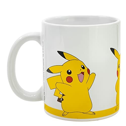 Tasse blanche avec motif de Pikachu