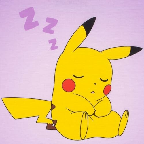 Pikachu endormi avec des zzz au-dessus de sa tête.