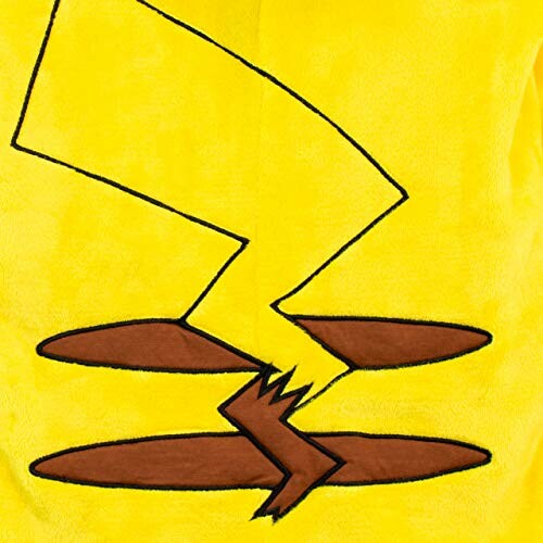 Dessin de la queue de Pikachu sur fond jaune.
