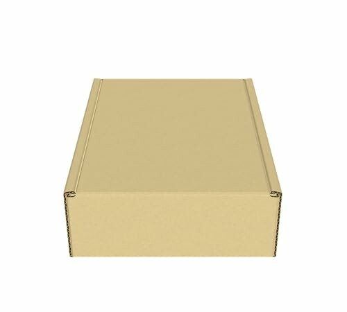 Boîte en carton marron fermée.
