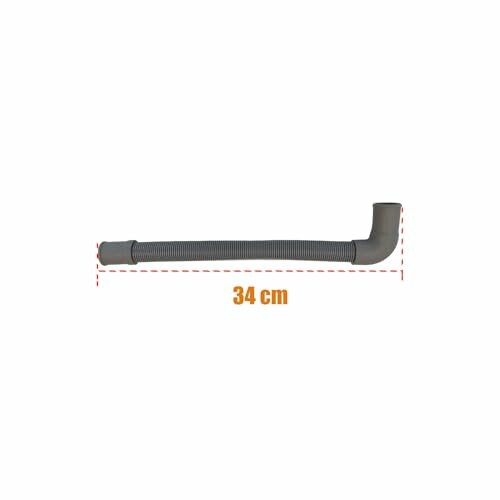 Tuyau en plastique gris avec mesure de 34 cm
