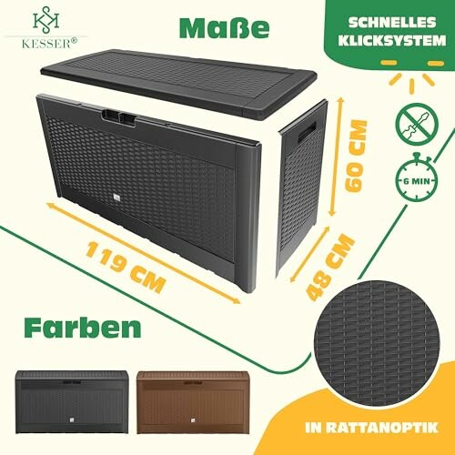 KESSER Caisse de Rangement 310 Litres
