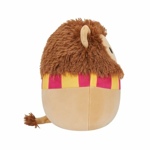 Vue latérale d'une peluche lion colorée