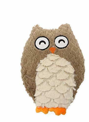 Jouet en peluche hibou marron et beige