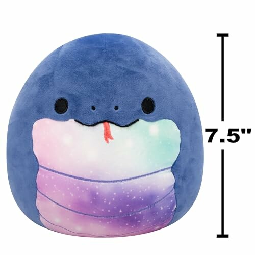 Jouet en peluche serpent multicolore.