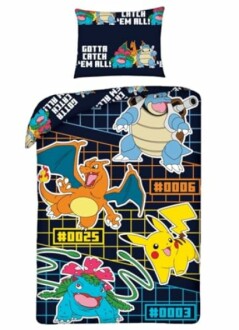 Parure de lit Pokémon Pikachu et Charizard