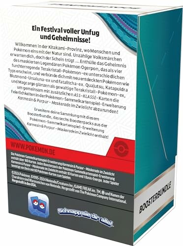 Boîte de cartes Pokémon Booster Bundle en allemand.