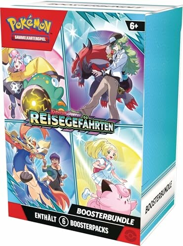 Boîte de cartes Pokémon avec illustrations colorées