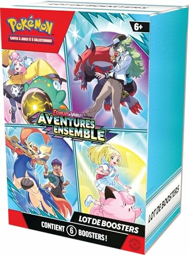 Boîte de boosters Pokémon Aventures Ensemble avec personnages.