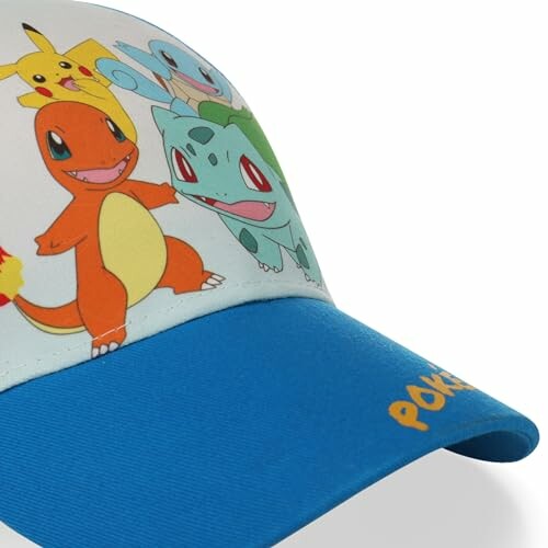 Casquette Pokémon avec personnages colorés