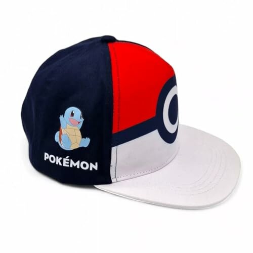 Casquette Pokémon avec Squirtle et motif Pokéball.
