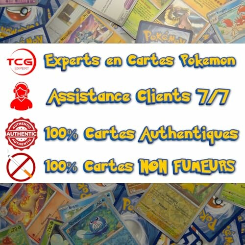Publicité pour experts en cartes Pokémon.