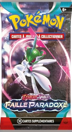Paquet de cartes Pokémon Faille Paradoxe avec personnage en armure.