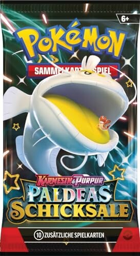 Emballage de cartes Pokémon en allemand avec un Pokémon aquatique en avant-plan.