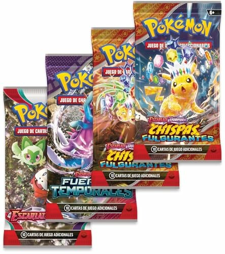 Paquets de cartes Pokémon avec différents designs