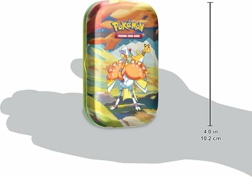 Boîte en métal Pokémon avec des cartes à collectionner.