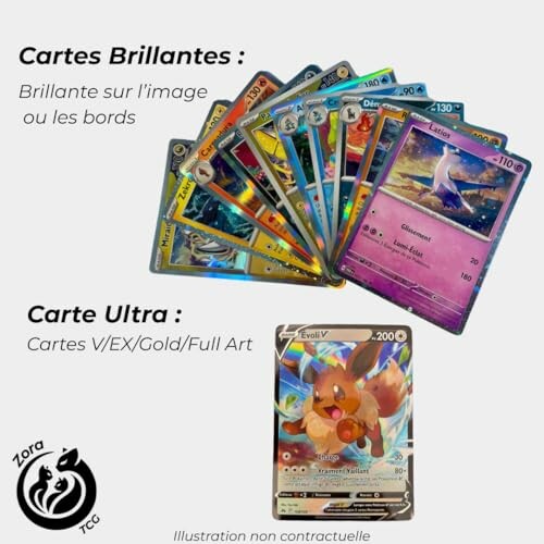 Collection de cartes Pokémon brillantes et ultra.