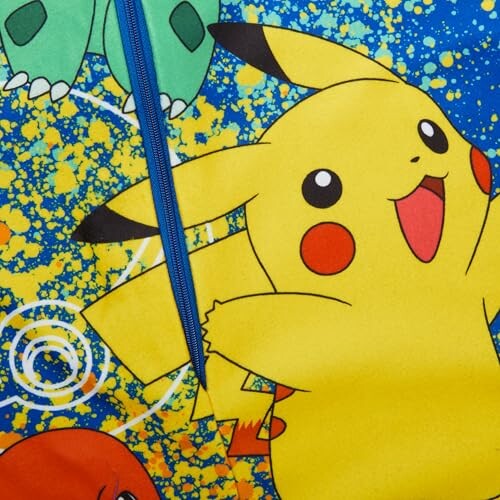 Illustration de Pikachu avec des motifs colorés