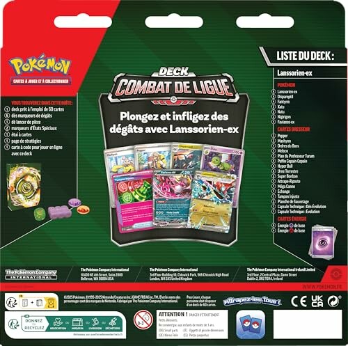 Emballage de cartes Pokémon Combat de Ligue avec cartes visibles.