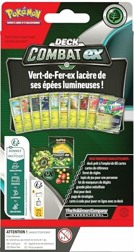 Emballage du deck Pokémon Combat ex avec cartes.