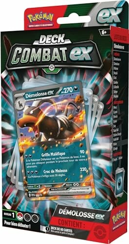 Boîte de deck Pokémon Combat ex avec carte Démolosse ex.