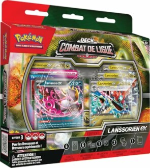 Boîte de deck Pokémon Combat de Ligue avec cartes Lancsorien ex.