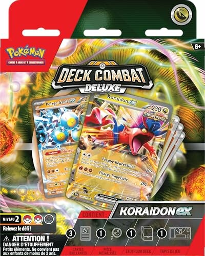 Paquet de cartes Pokémon Deck Combat Deluxe avec Koraidon ex.