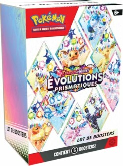 Boîte de boosters Pokémon Évolutions Prismatiques.