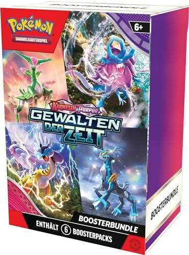 Boîte de cartes Pokémon Gewalten der Zeit avec boosters.