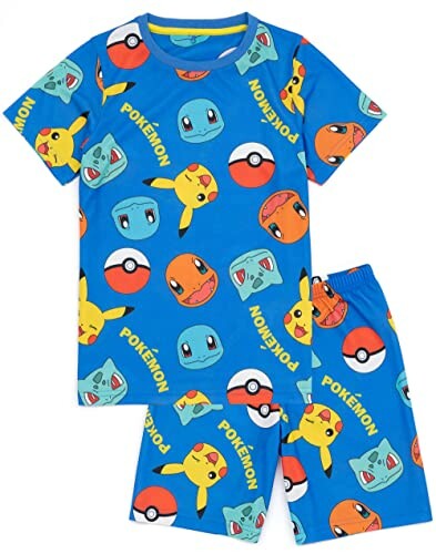 Pyjama pour enfants avec motifs Pokémon.