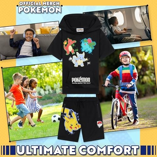 Enfants portant des vêtements Pokémon confortables