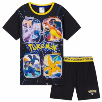 Pyjama Pokémon avec Mewtwo, Charizard, Lucario et Dracolosse